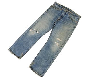 Vintage Edwin 503 Blue Trip Flare Jeans - Y2K Boot Cut Denim W31
