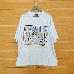 Vintage 90s DUKE University T-Shirt / Blue Devils football Ncaa / duke blue devils college football team / Size L