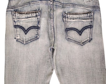 Vintage Levis Silver Tab Jeans: Baggy Bootcut Light Wash Denim