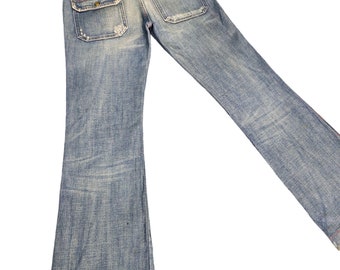 W27x28 Vintage Flare Jeans AW04 Diesel Distress Denim Boot Cut
