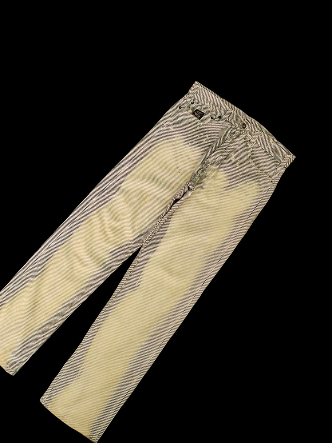 Vintage Pointer Hickory Striped Denim Worker Pants - Made in