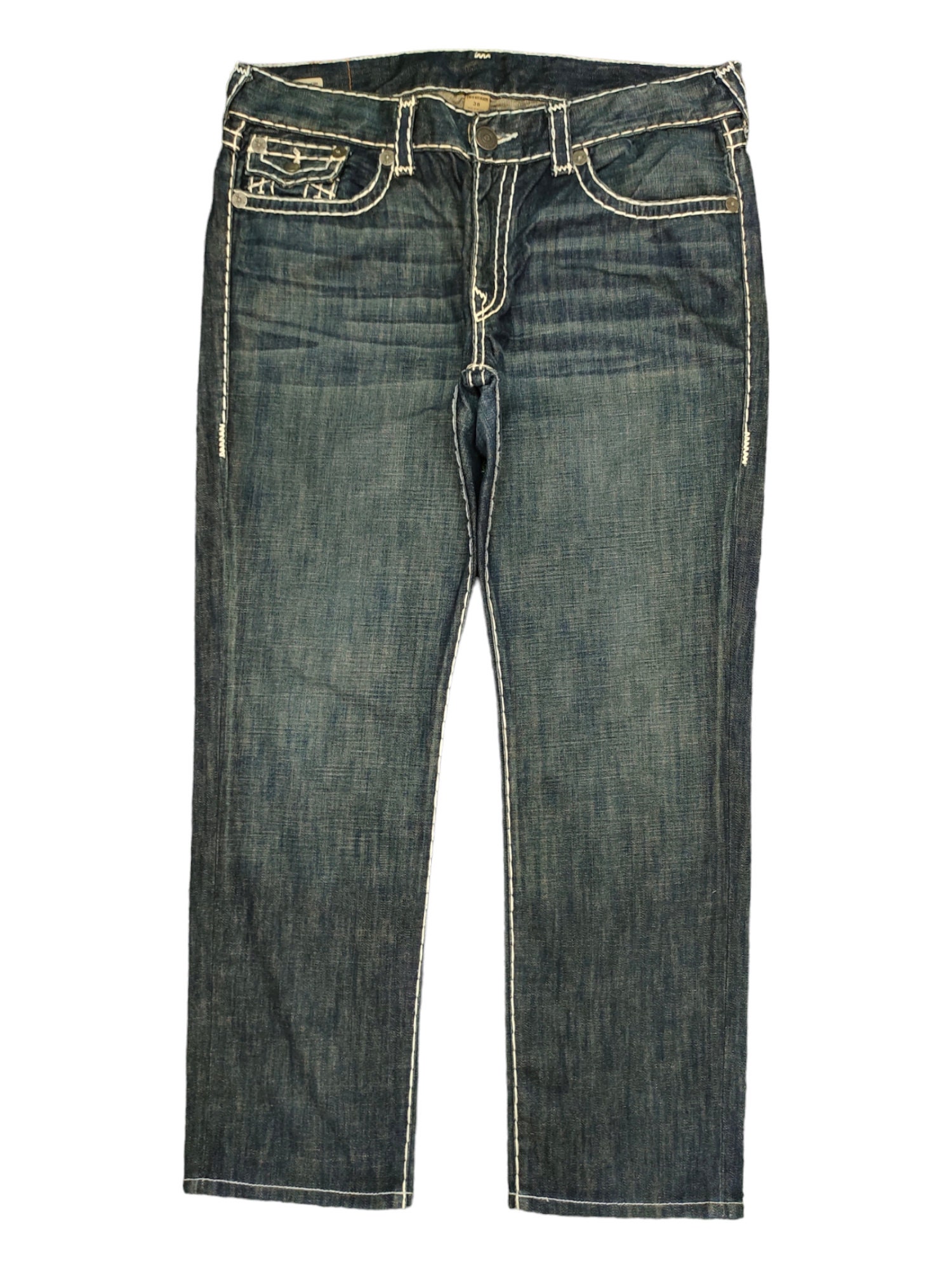 W38x31 Vintage Y2k True Religion Big Stitch Denim Pants Streetwear