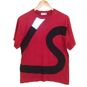 Vintage Iconic Issey Miyake Tsumori Chisato IS Big Logo Patchwork T-Shirt / Size M