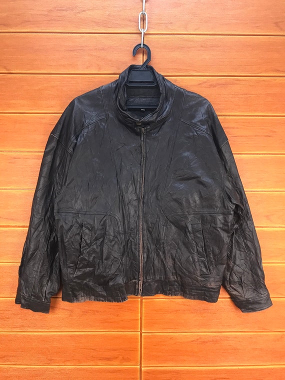 Vintage Gianni Valentino Leather Cafe Racer Jacket - Size L - Etsy