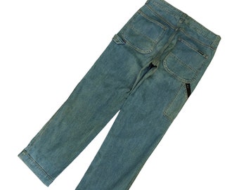 Loose Jeans Blue Blue Japan Carpenter Wide Leg Denim Pant Vintage Streetwear Japanese Brand Kapital Yohji Yamamoto Comme Des Garcon Waist 32