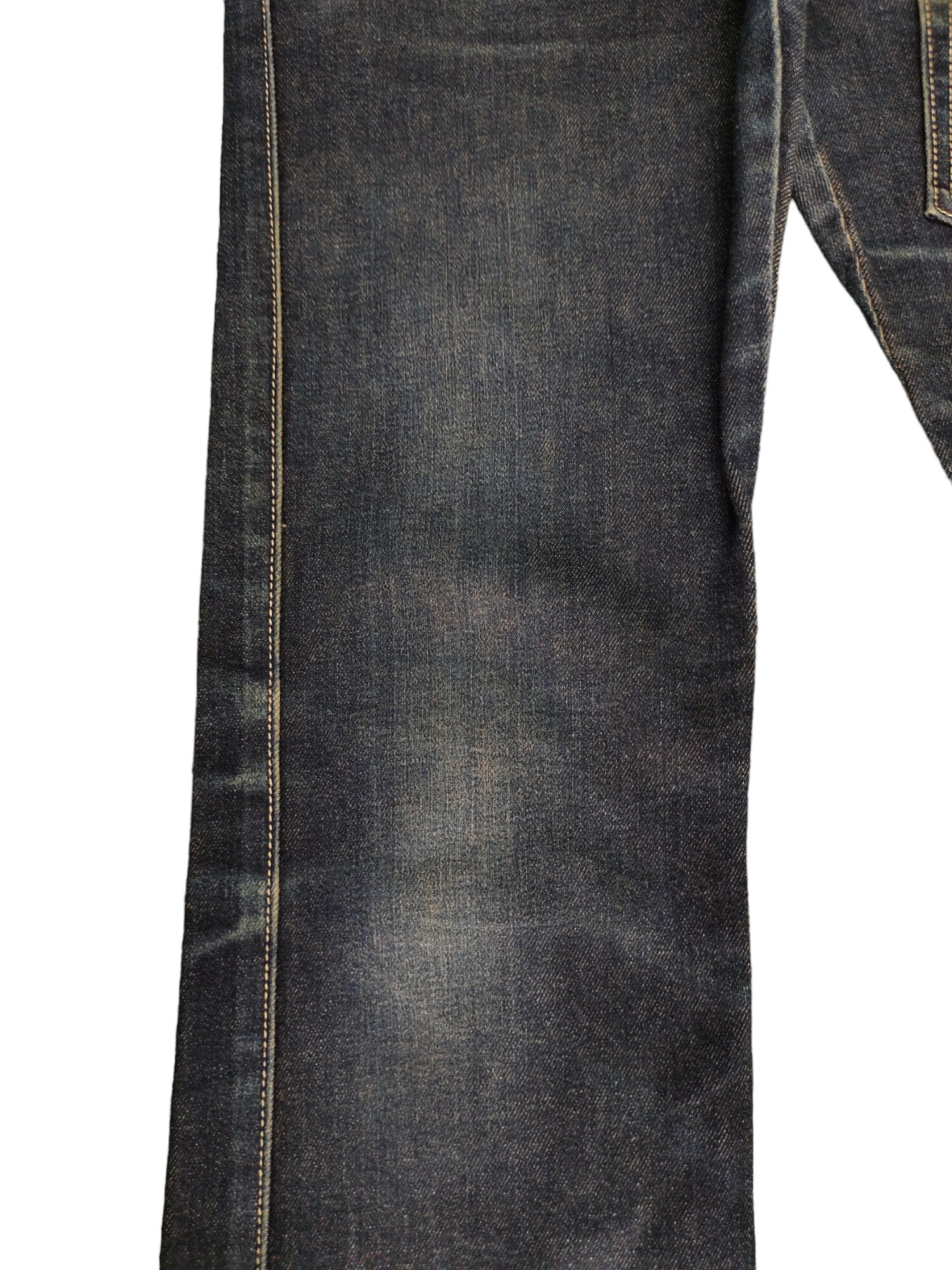 W31x31 Flare Jeans Body Butter Japan Leather Trim Denim