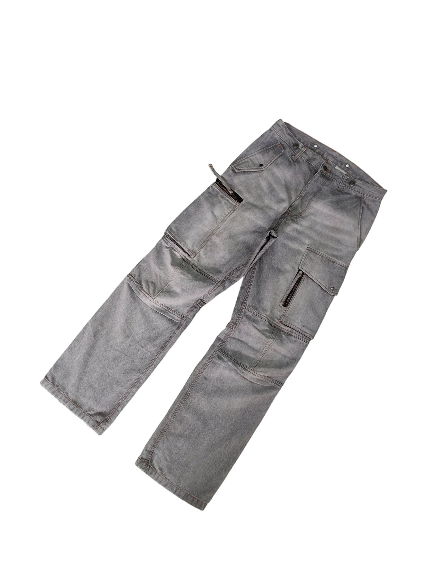 Vintage PPFM Multi Pocket Denim Cargo Pants - Baggy Streetwear