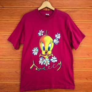 Maglietta vintage anni '90 TWEETY Looney Tunes / Freeze New York / Warner Bros / Taglia L