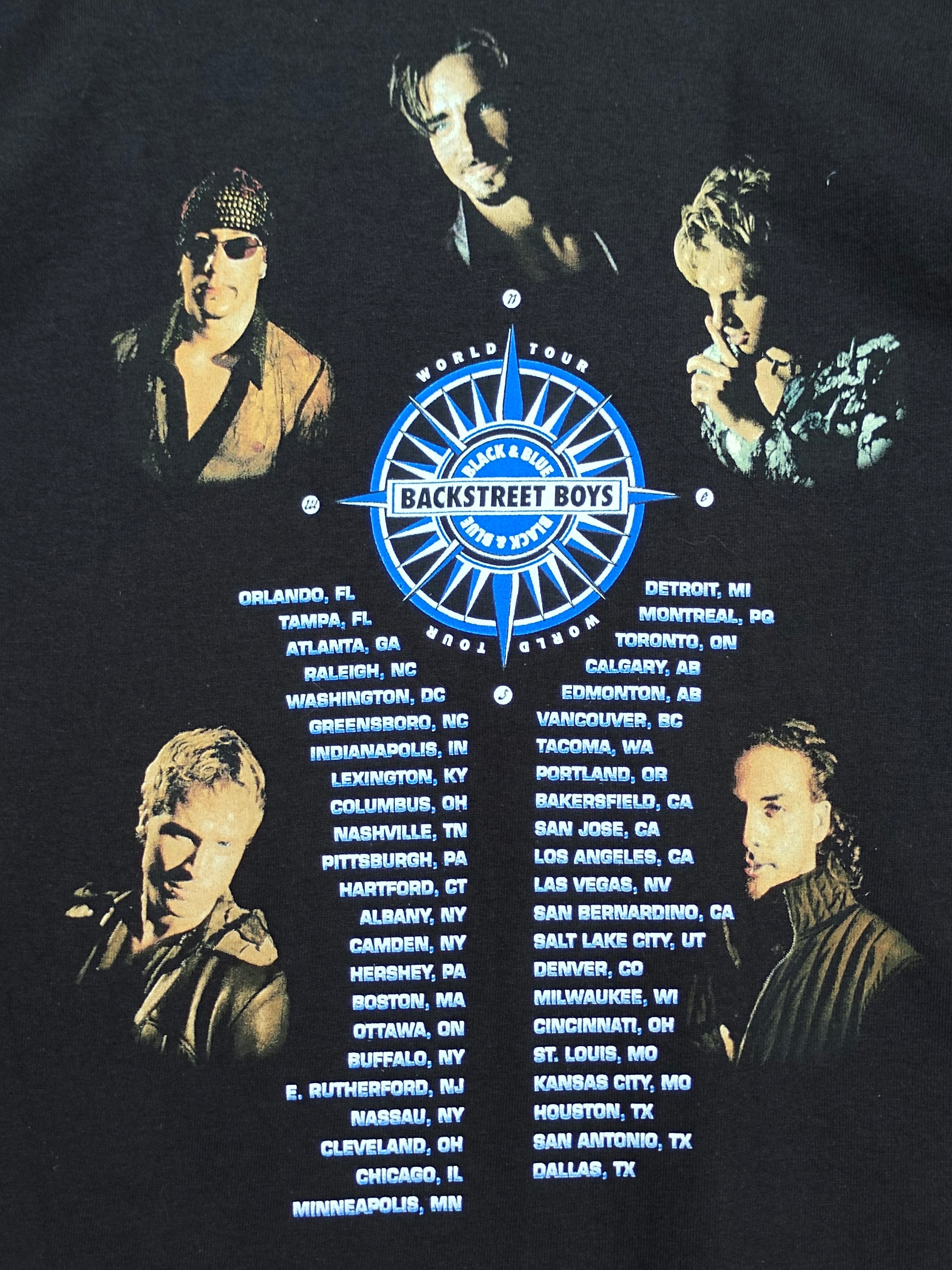 Vintage Backstreet Boys Black & Blur World Tour T-shirt / Size S