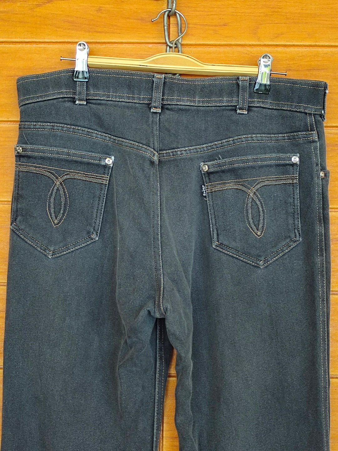 80s LEVI'S ACTION SLACKS USA製 W32/L30 Vintage 1980's or 1990's Levi's ACTION SLACKS Polyester