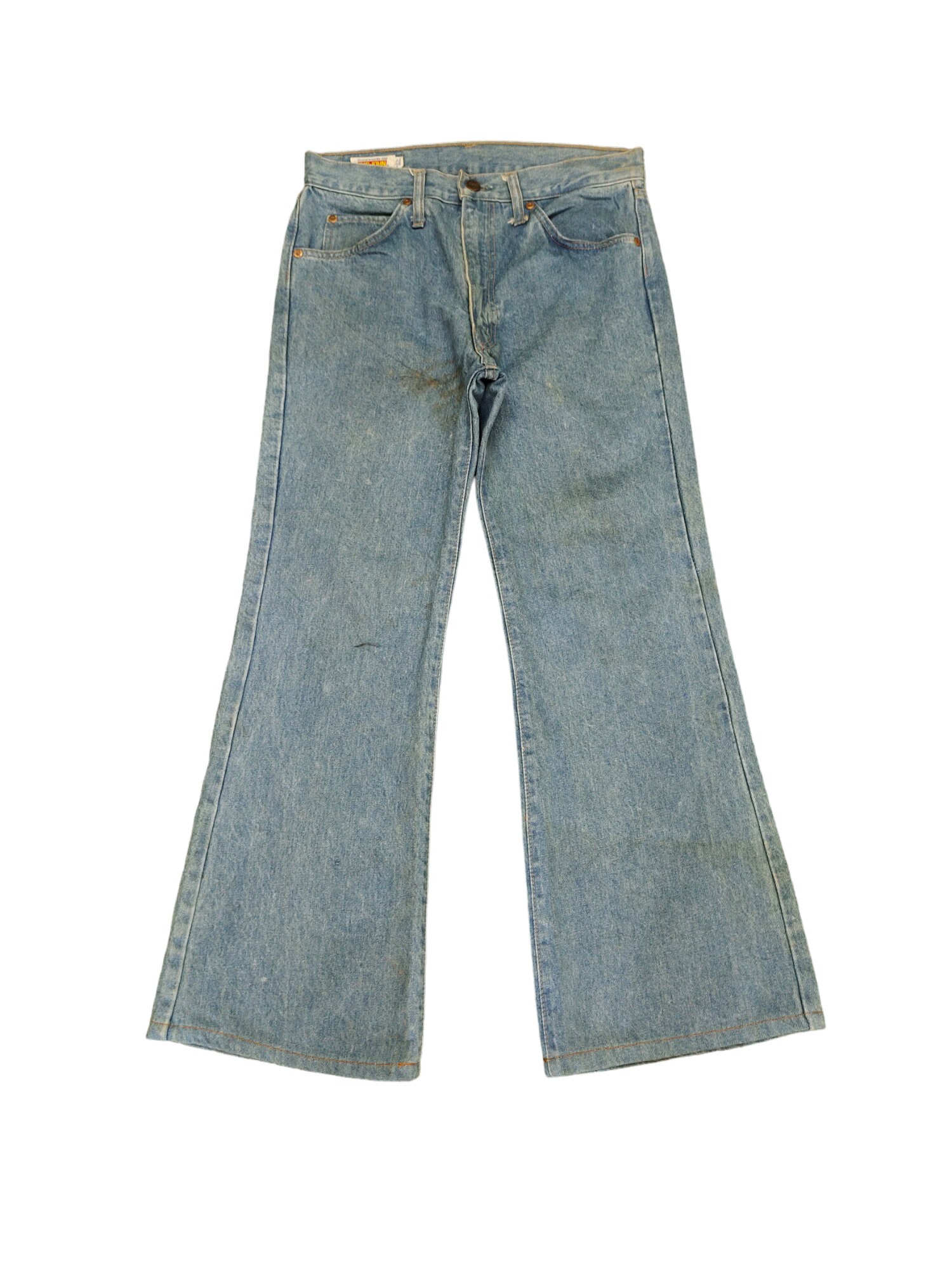W30x27 Flare Jeans Big John Big-washing Denim Bootcut 1990s