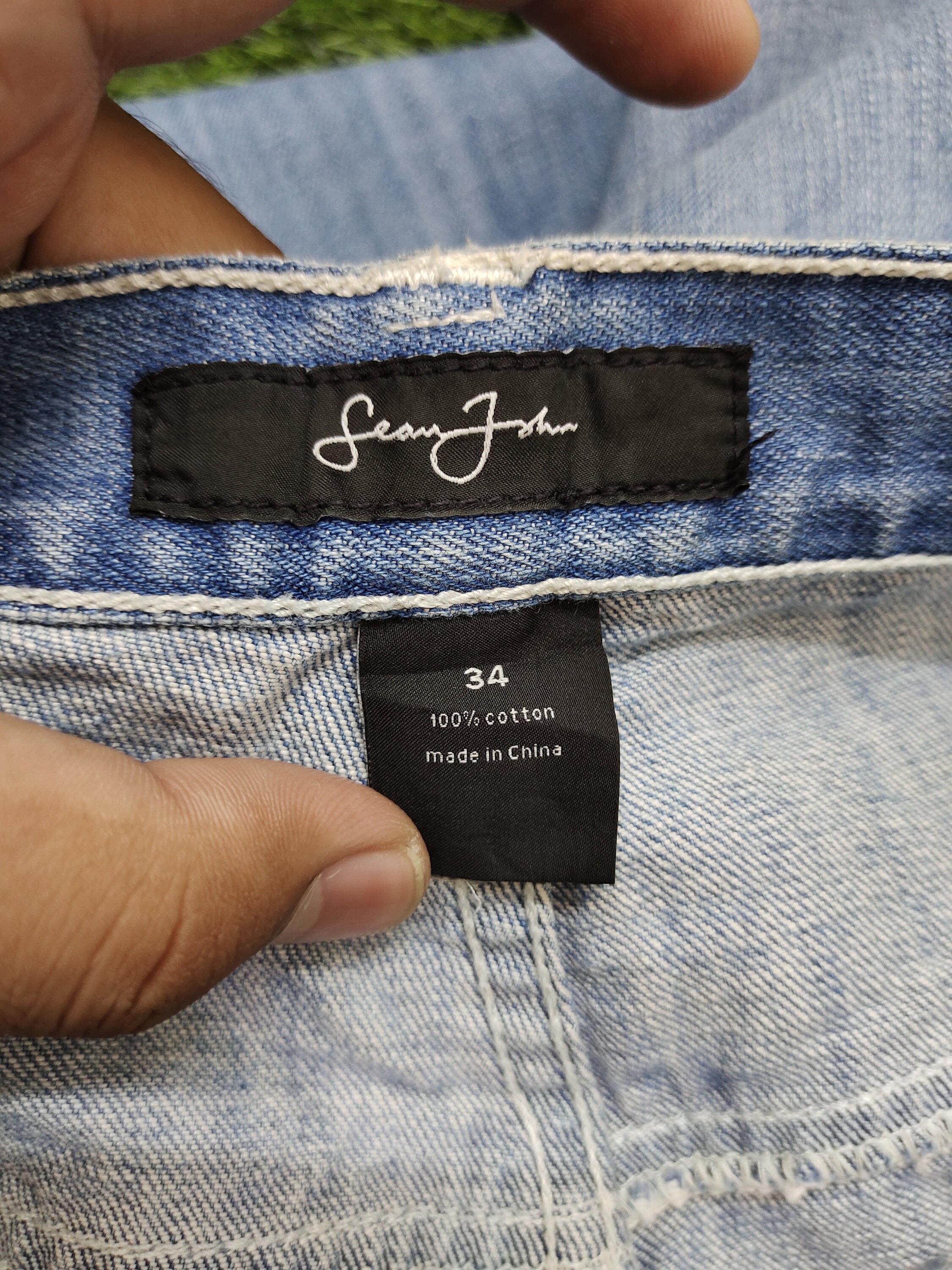 W34x32baggy Jeans Sean John Stripe Pocket Wide Leg Denim Y2k