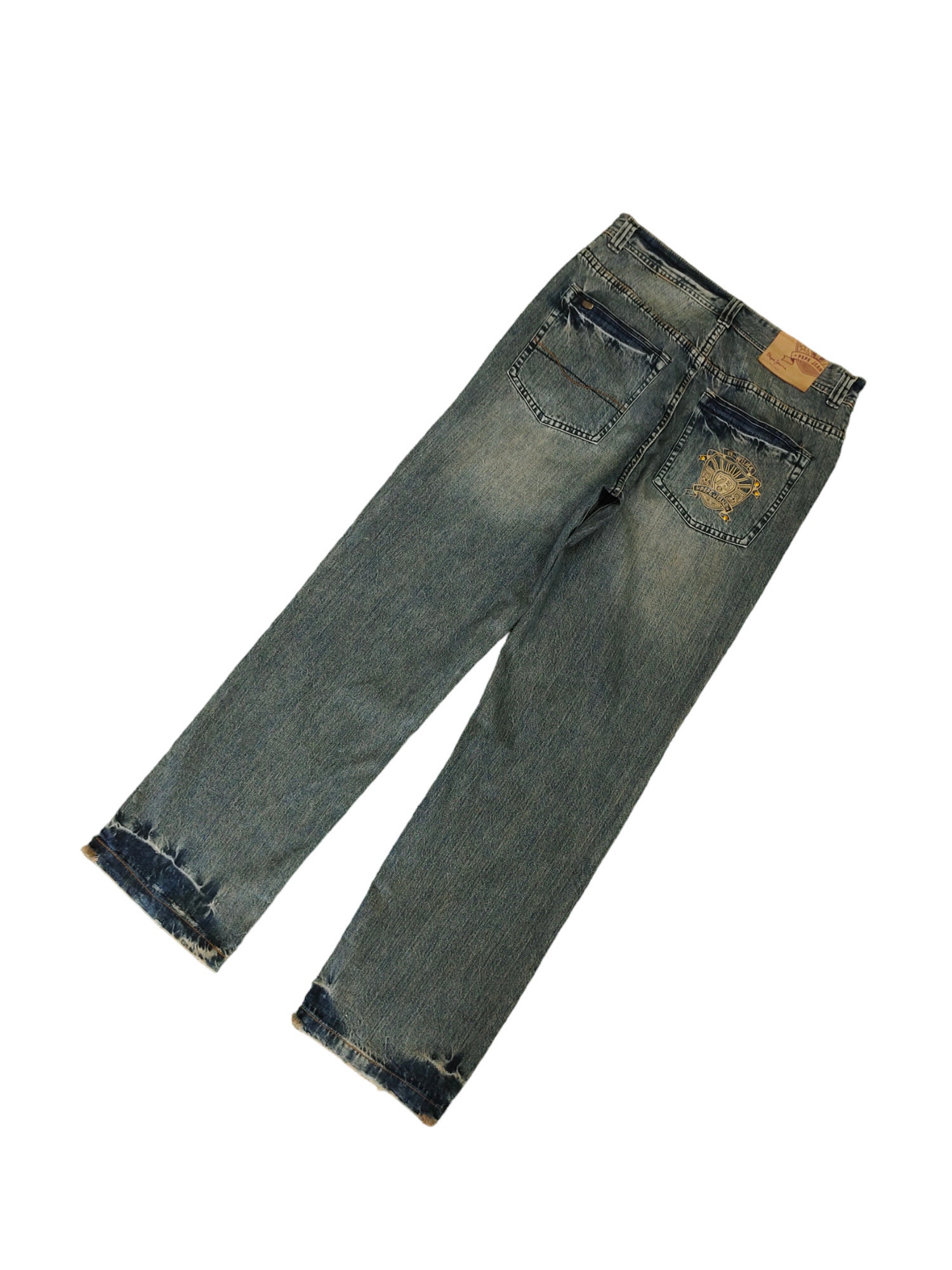 あかさ PEPE JEANS ジョーツ b系 bboy 総柄 フェード Pepe Jeans Baggy Jeans (w36x33): Y2K Embroidered Wide Leg Denim - Etsy