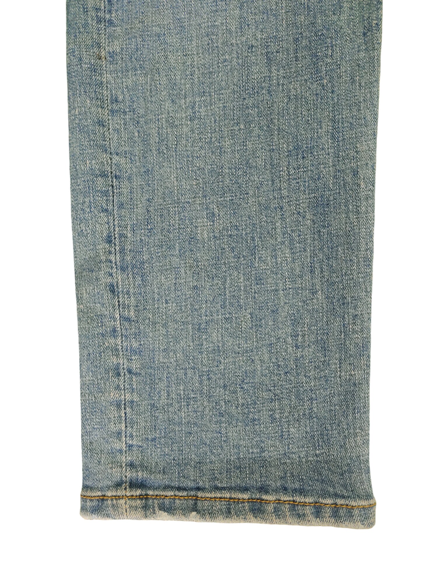 W34x27 Vintage Y2k Well Done X Mined Ripped Skinny Denim Pants 