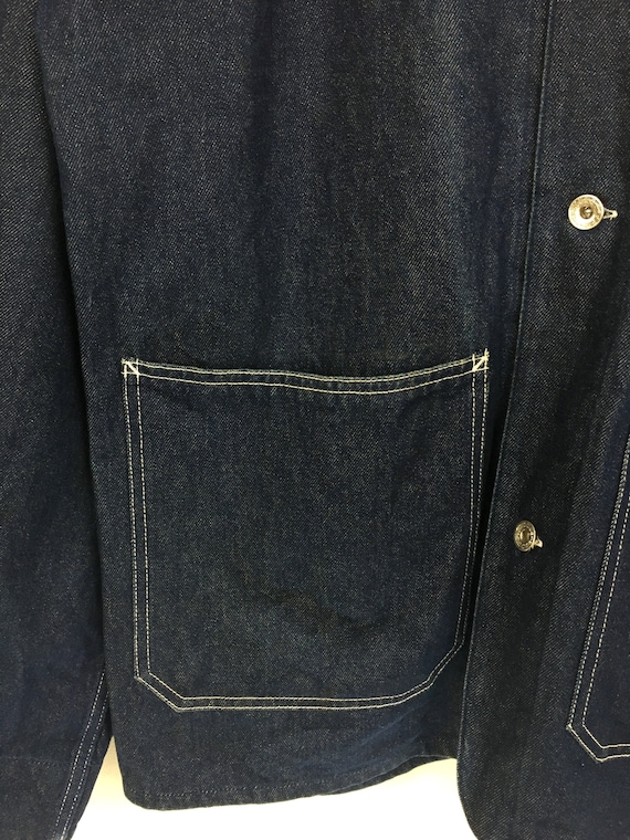 Vintage JACK O' LANTERN Indigo Chore Denim Jacket… - image 6