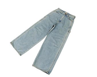 Vintage Wrangler Carpenter Jeans: Light Wash Baggy Wide Leg (W27x28.5)