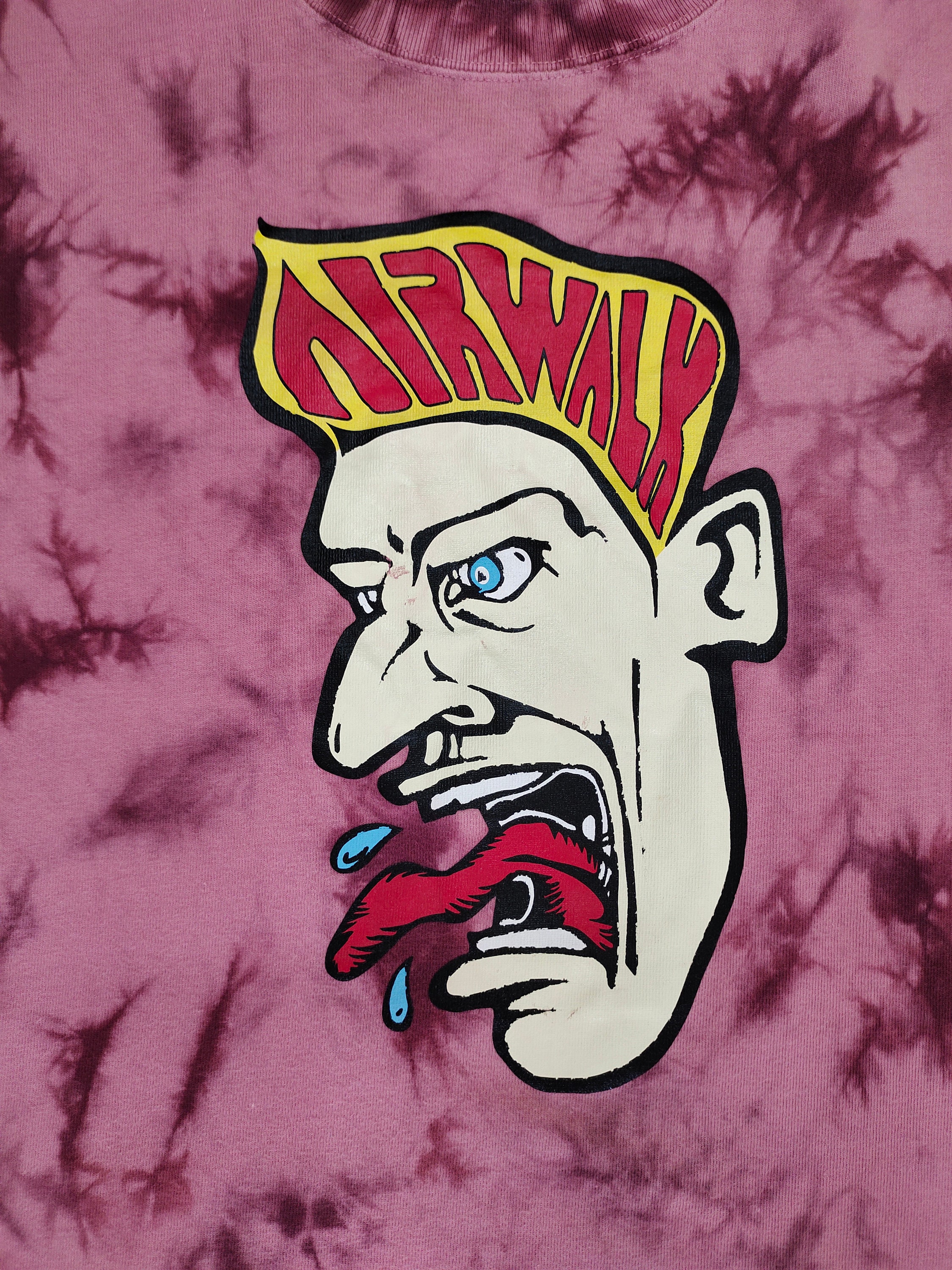 T-shirt Vintage Airwalk Y2K Rouge - Taille XL Homme - Années 2000