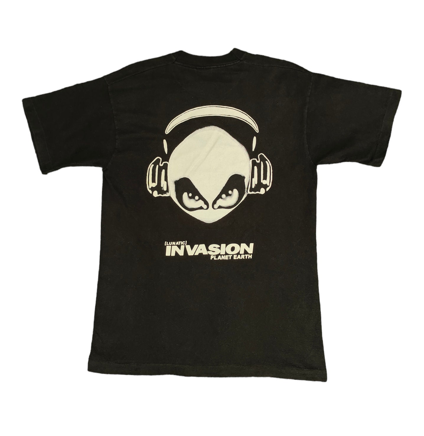 Vintage 90s Alien Workshop T-shirt, Planet Earth Invasion, Size L 