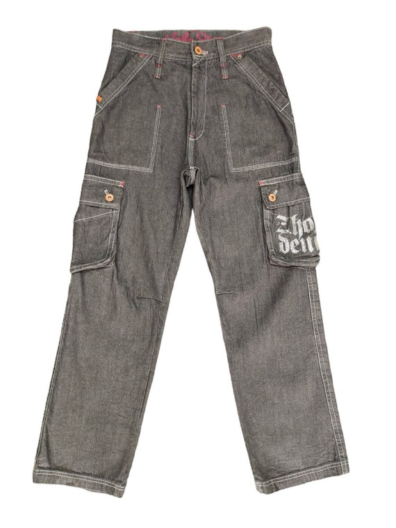 パンツ 90s vintage archive custom baggy denim Harajuku Retro Big Tiger Head Embroidered Baggy baggy jeans