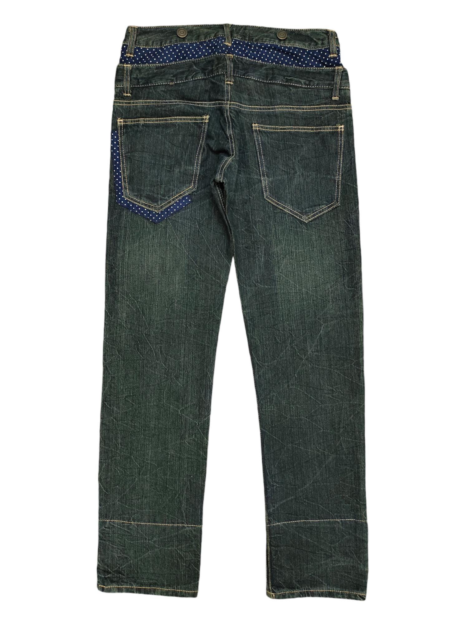 Japanese Brand Double Waist Jeans Ppfm Undercover Style Y2k Japanese Brand Double Waist Jeans Ppfm Undercover Style Y2k