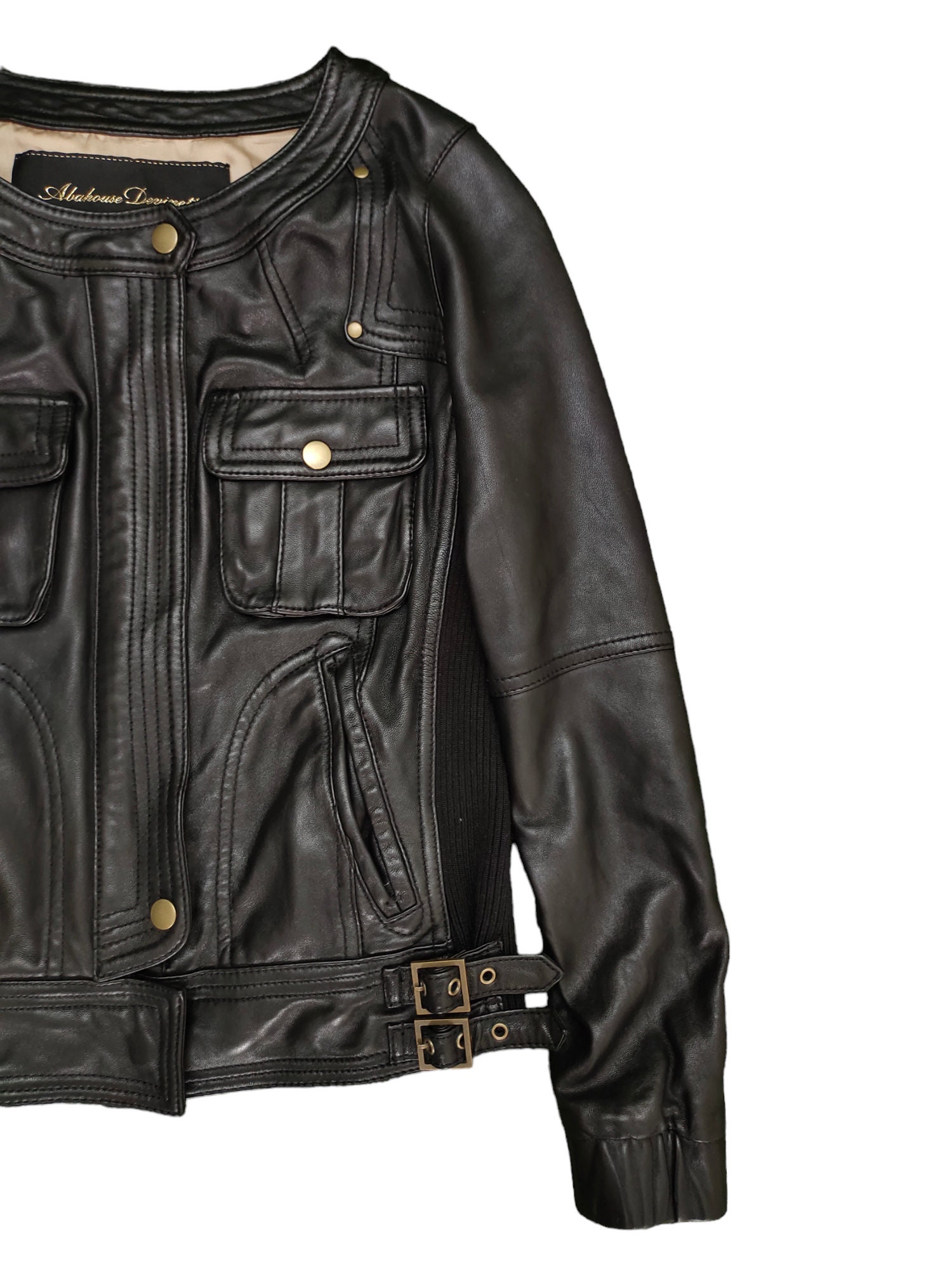 EMODA（エモダ）の「【VEQUM】LEATHER LIKE NYLON JACKET
