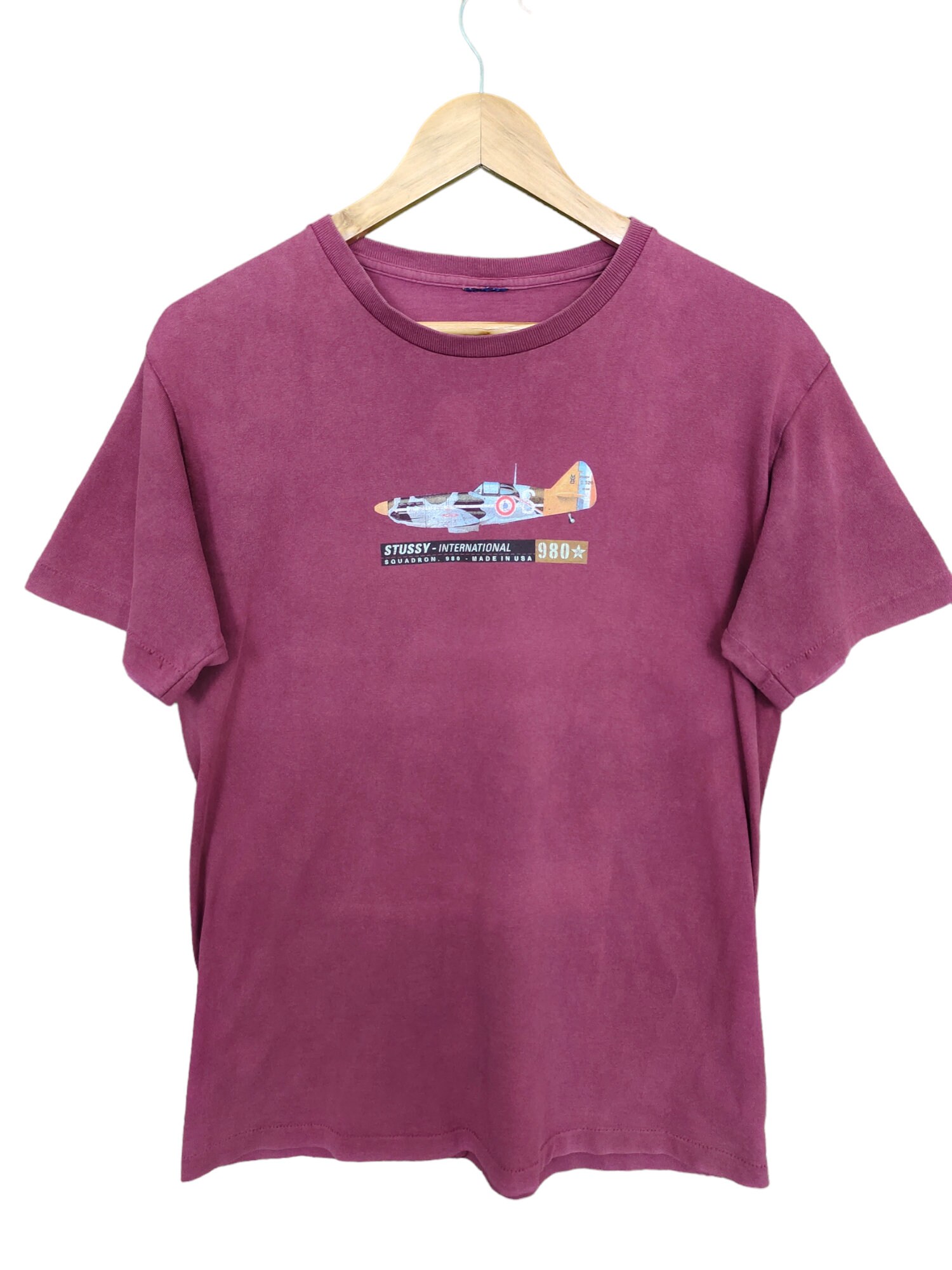 Vintage 90s Stussy International Squadron T-shirt - Made in USA