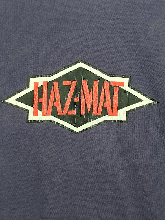 Vintage 90s HAZ-MAT “hazardous Materials” Spellout T-shirt / Size 