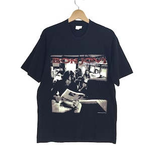Vintage 90s BONJOVI Crossroad World Tour Shirt/ Double Sided Print Shirt / 1994 Bonjovi underlicense to brockum