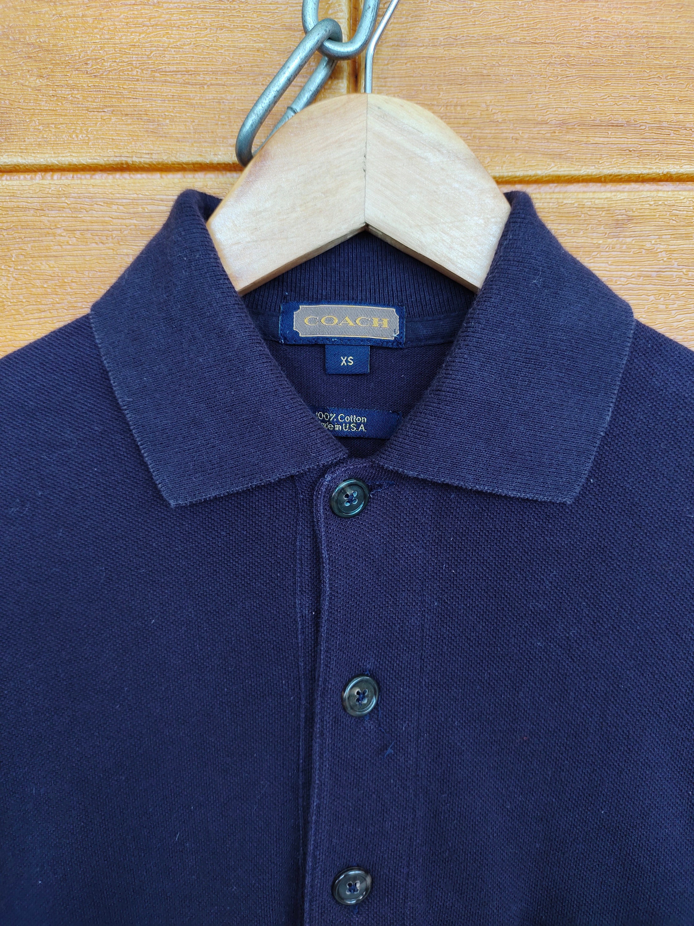 Vintage 90s COACH Made in USA Polo Shirt / Luxury / Coach