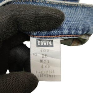 Vintage 90s Edwin 403 Denim Jeans, Comme Des Garcons Undercover, Waist 28 image 6