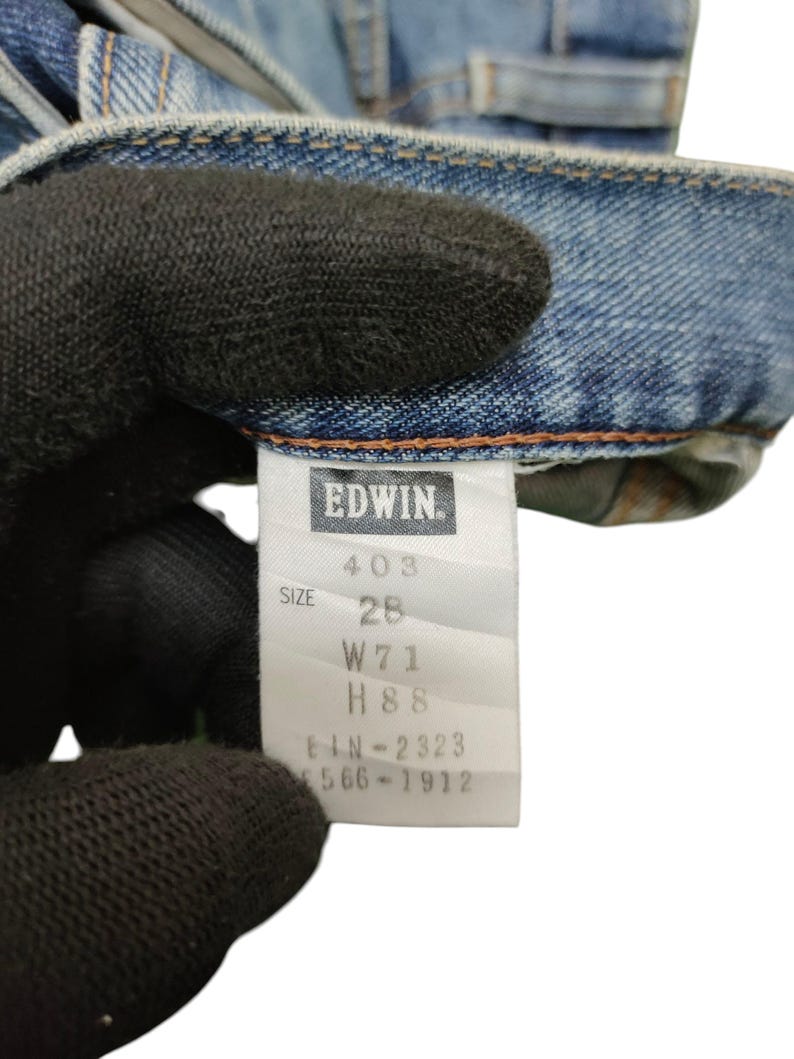 Vintage 90s Edwin 403 Denim Jeans, Comme Des Garcons Undercover, Waist 28 image 6