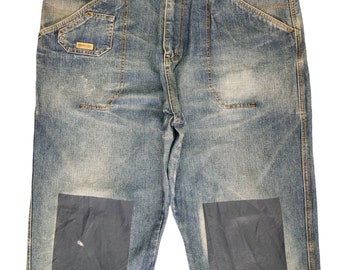 パンツ 90s AKADEMIKS baggy denim HIPHOP y2k Vintage Akademiks Baggy Jeans: 90s Y2K Hip Hop Streetwear (w38x34