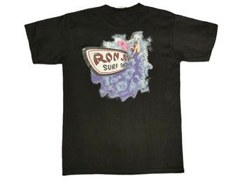Vintage Y2k Ron Jon Surf Shop T-Shirt: Big Logo Surfing Tee (Size L)
