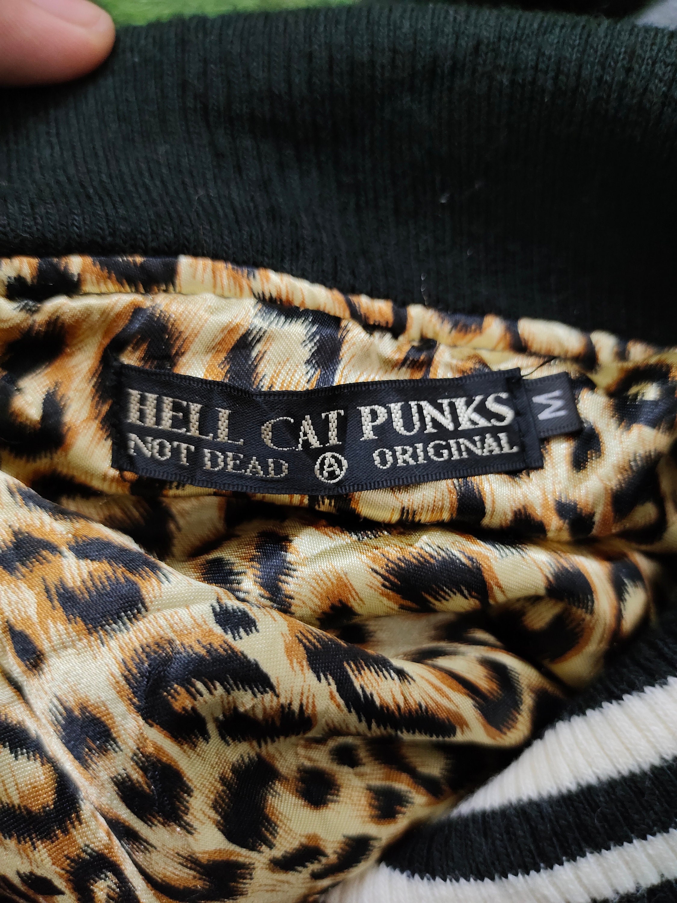Vintage Hell Cat Punk Jacket: Leopard Cross Studded Seditionaries