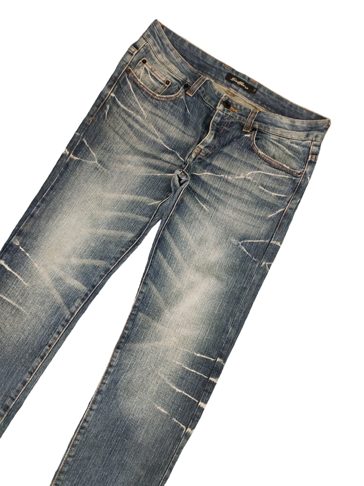 【COLOR iN ID】Half wrap wide denim W34x33 Japanese Root Three Faded Denim Jeans Undercover