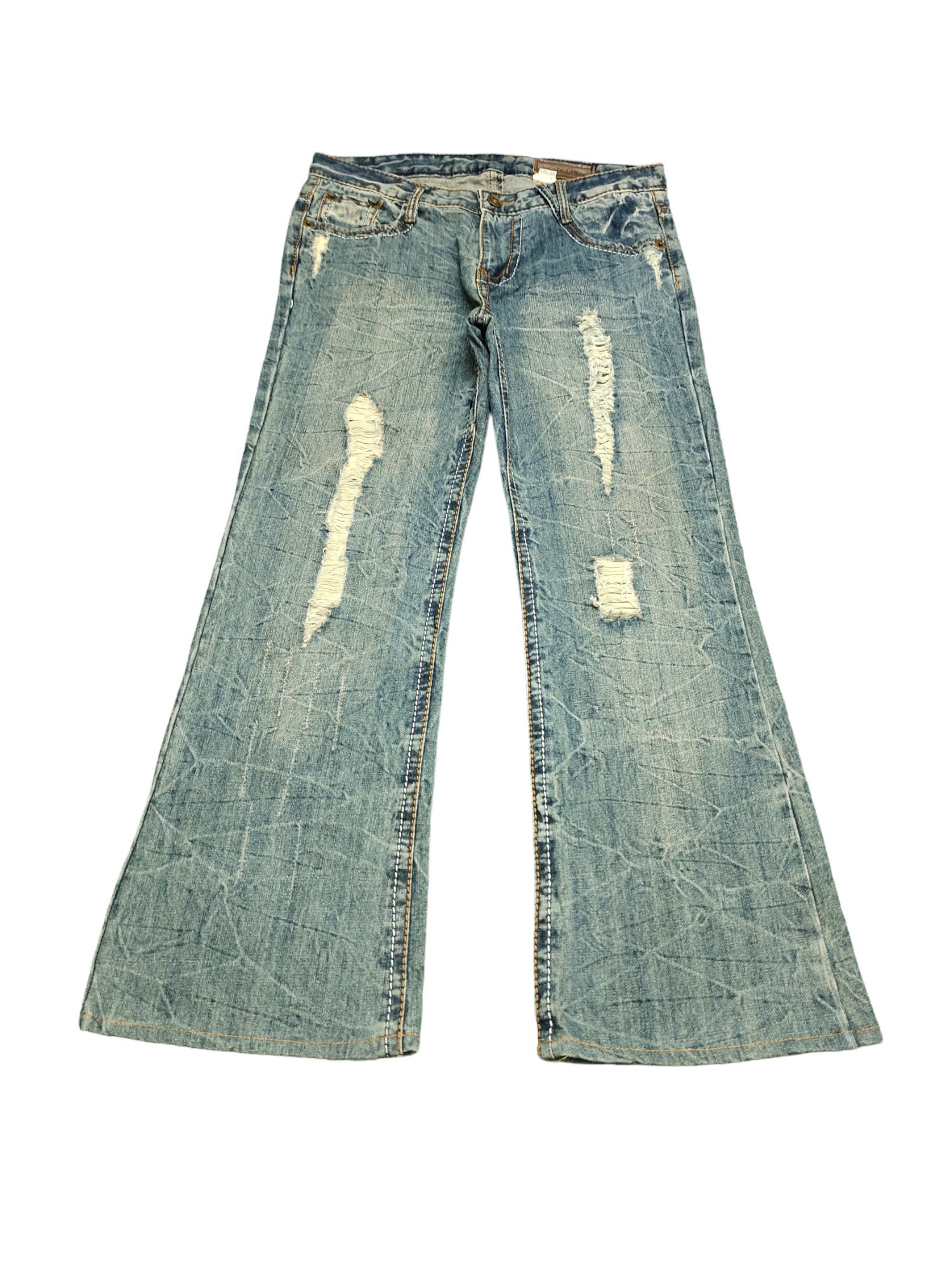 Agate Label Flare Jeans W34: Wing Design, Y2K Bootcut - Etsy Israel