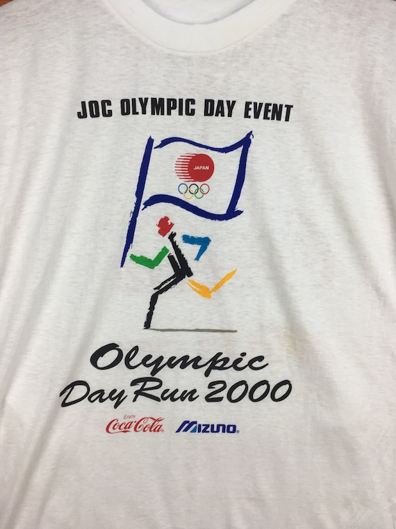 Vintage Japan Olympic Day Run 2000 Shirt Coca Cola & Mizuno Promo
