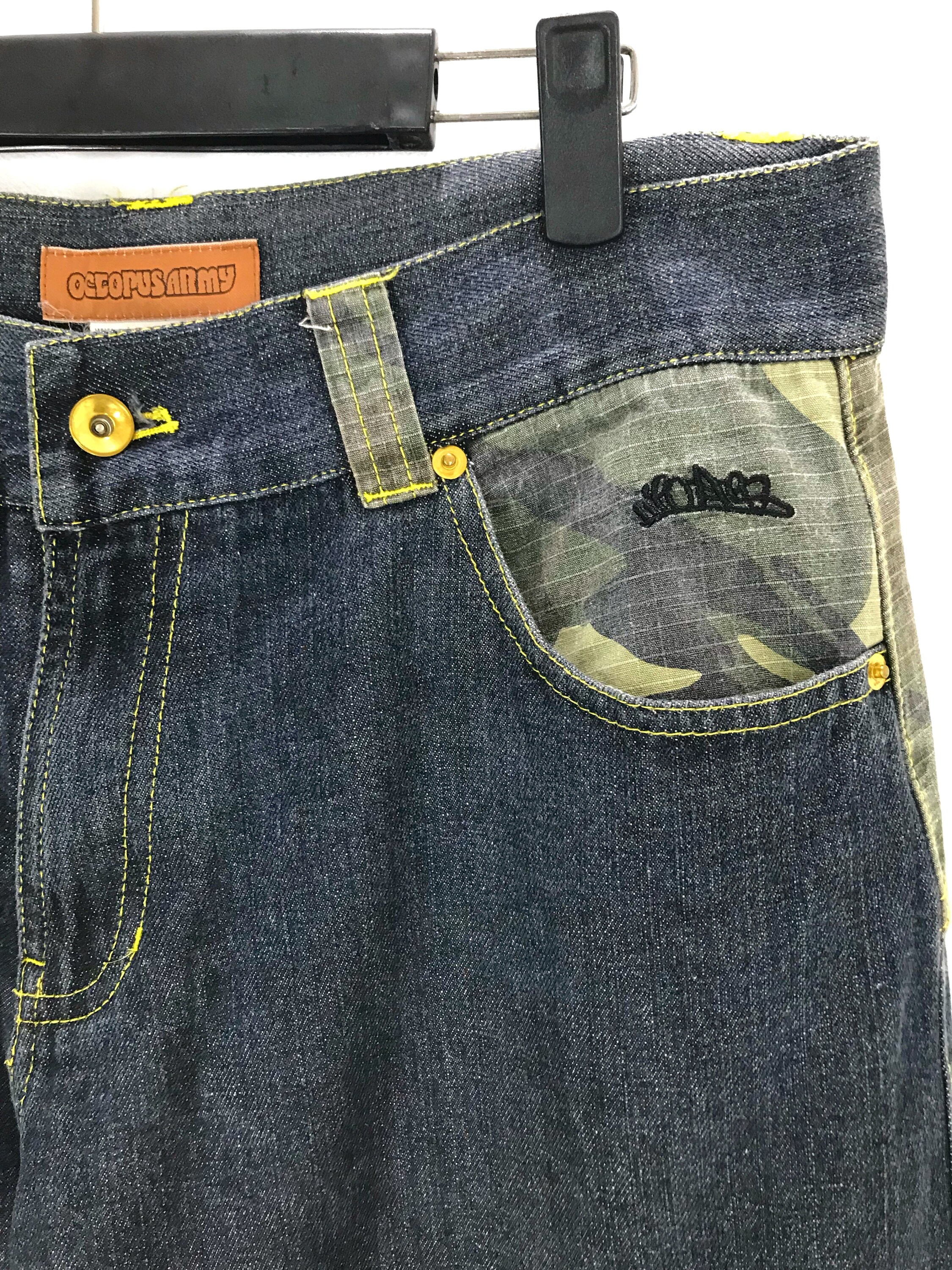 Vintage Octopus Army Camouflage Denim Jeans - Made in Japan - Etsy