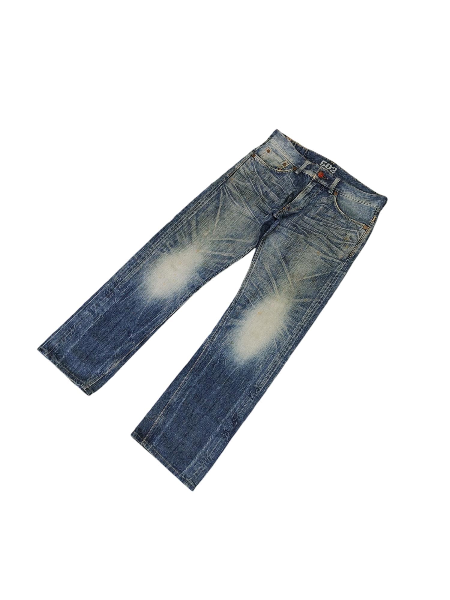 evisu ジーンズ 36×35 Evisu エヴィス 初期水牛布パッチ デニム•ジーンズ 36×35 ⑬