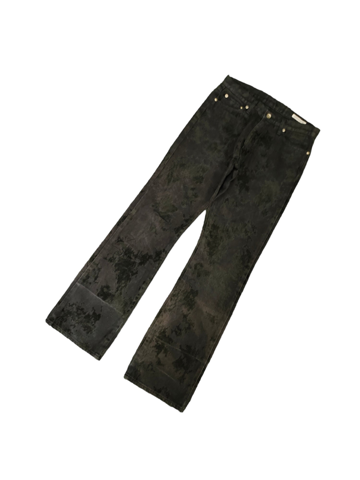 20-60代 人気ファッションブランド Flare Jeans Semantic Design Black Printed Design Denim パンツ