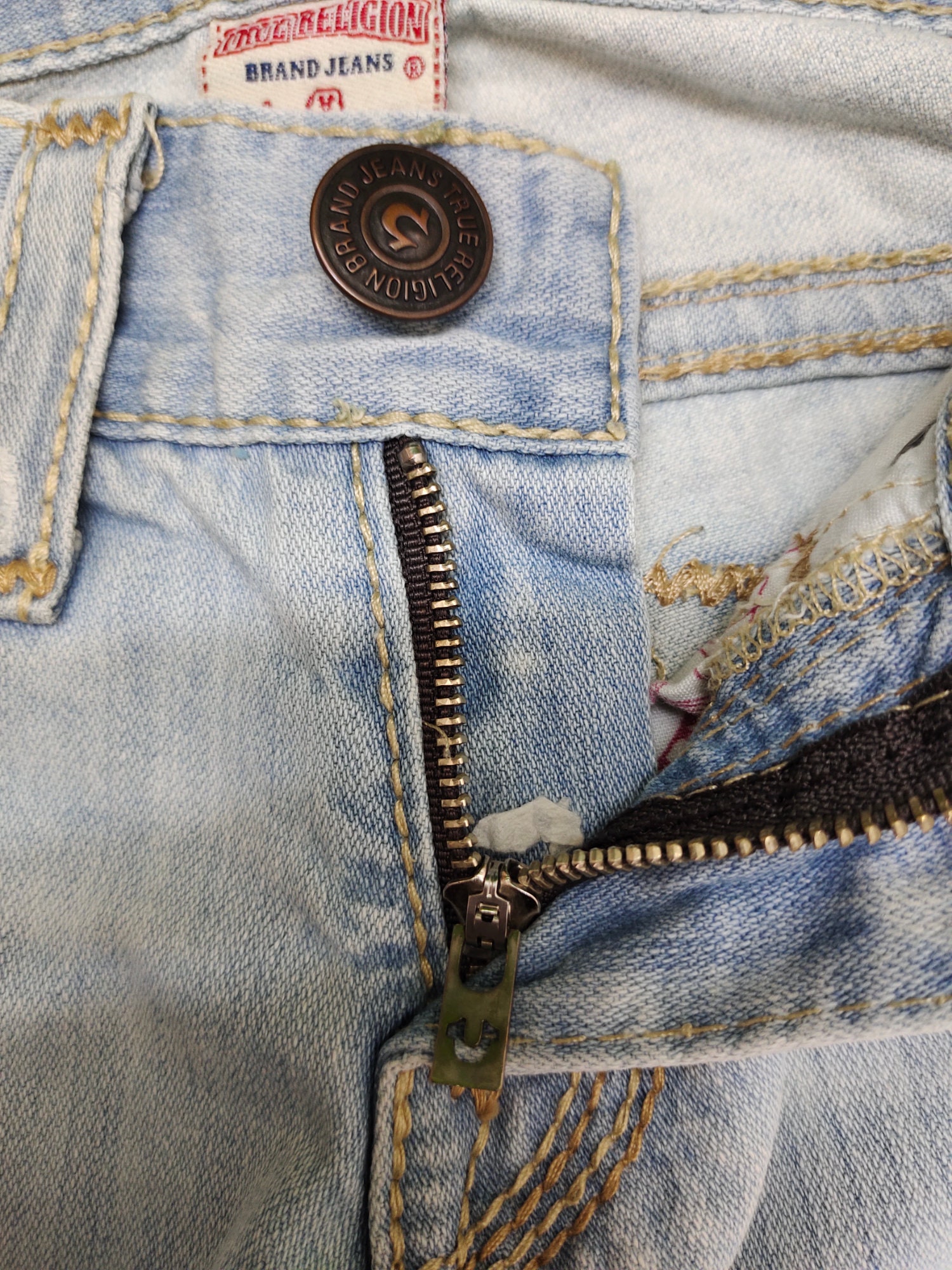 W29x31.5 Vintage True Religion BOBBY BIG QT Denim Jeans