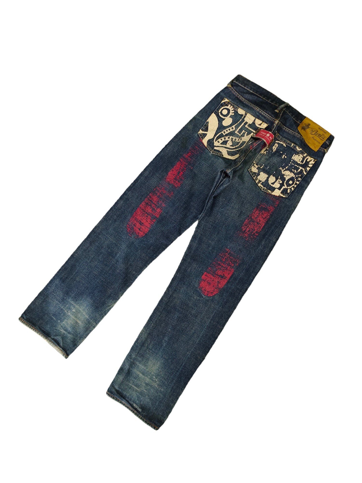 W32x34 Vintage Evisu Calvin Leong Big Daicock Selvedge Denim W32x34 Vintage Evisu Calvin Leong Big Daicock Selvedge Denim