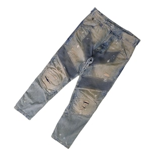 W32x26.5 Vintage Y2k G Star Raw Motac-x 3D Relaxed Tapered Denim 
