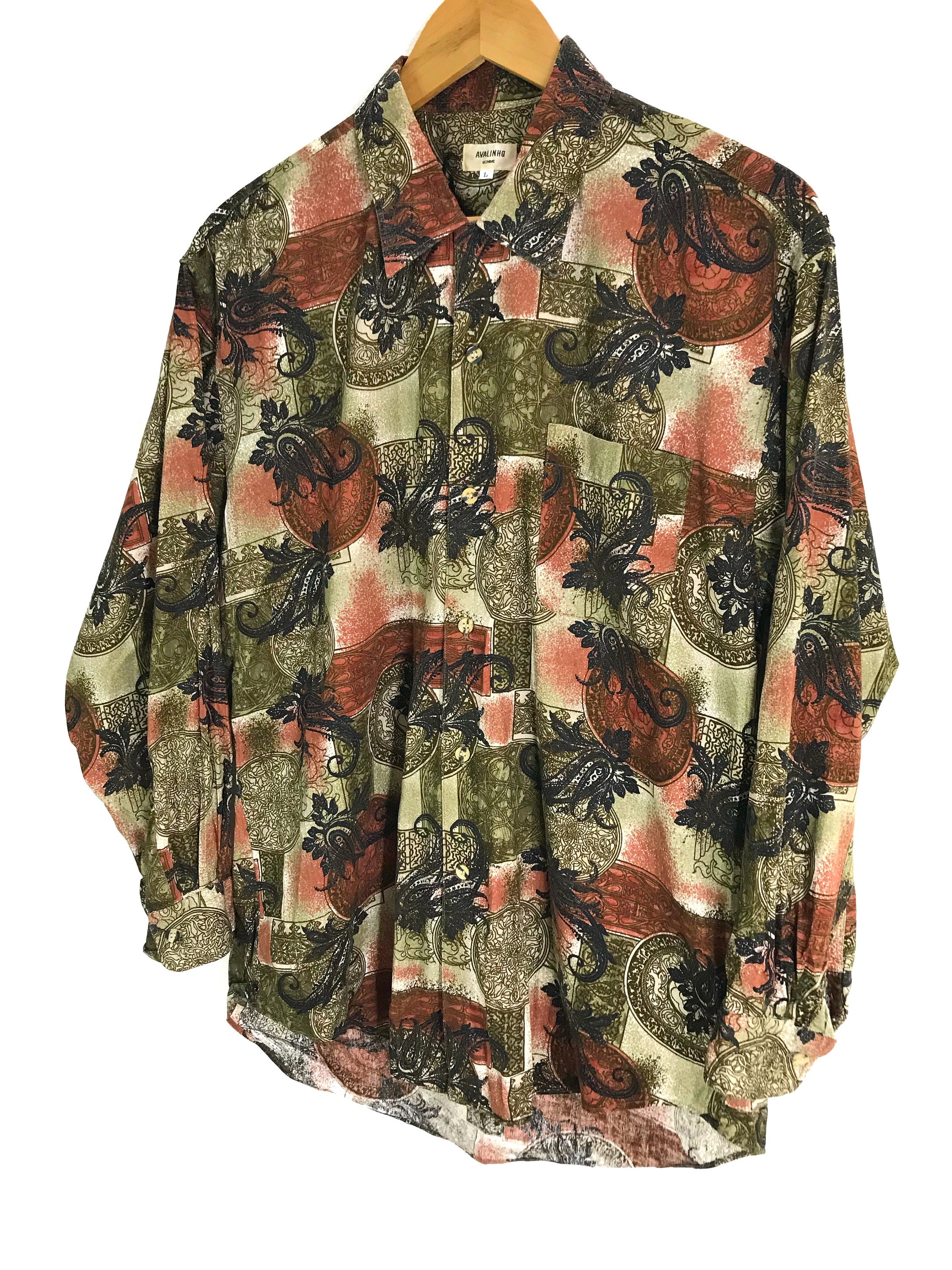 希少】80年代物 BOY MADE IN ENGLAND ペイズリー柄シャツ