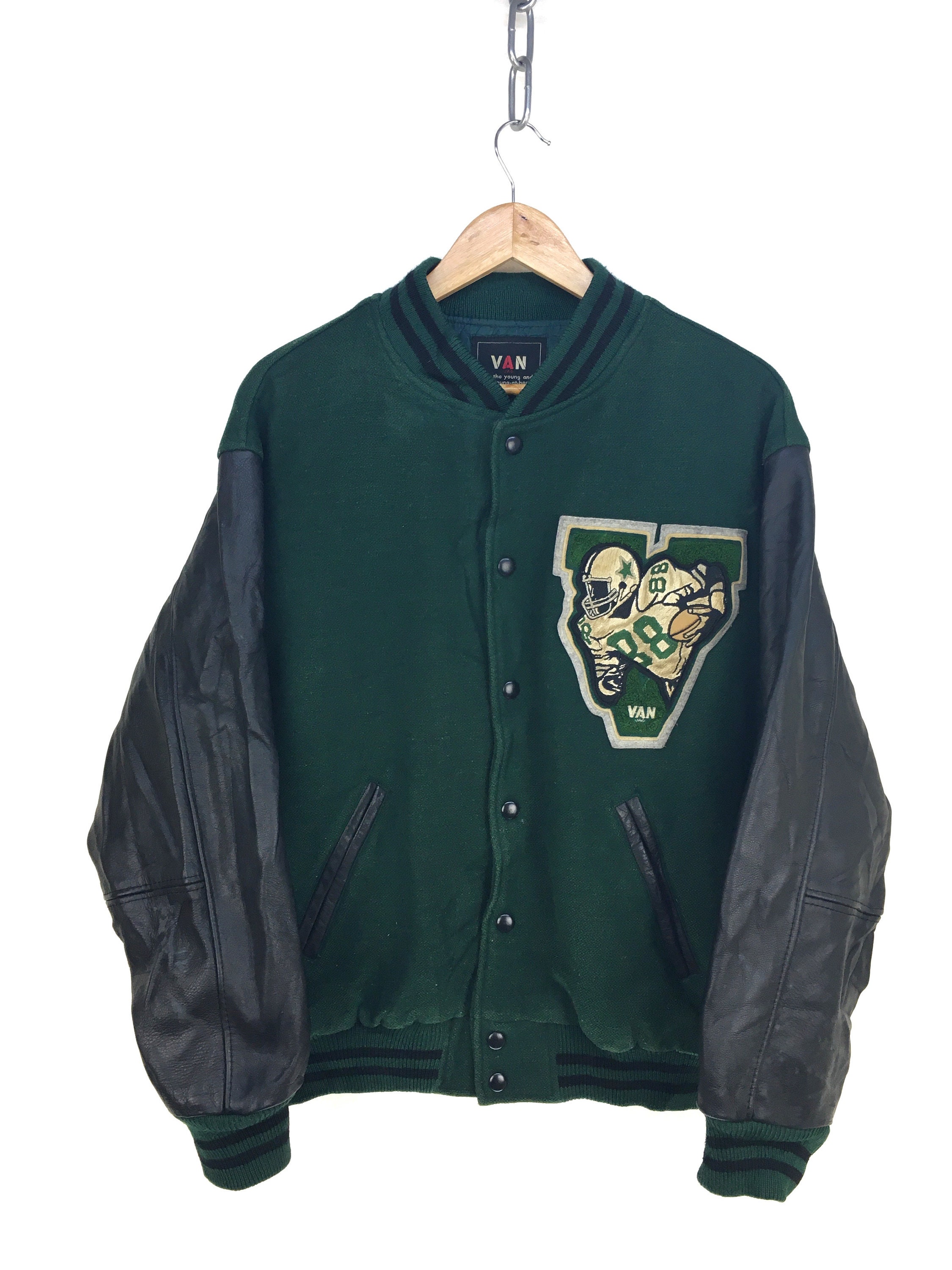 90s vans stadium jacket vintage 牛革 L | www.erabegins2.com