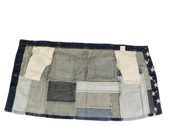 W30 Vintage 90s Hysteric Glamour Patchwork Denim Skirt Waist