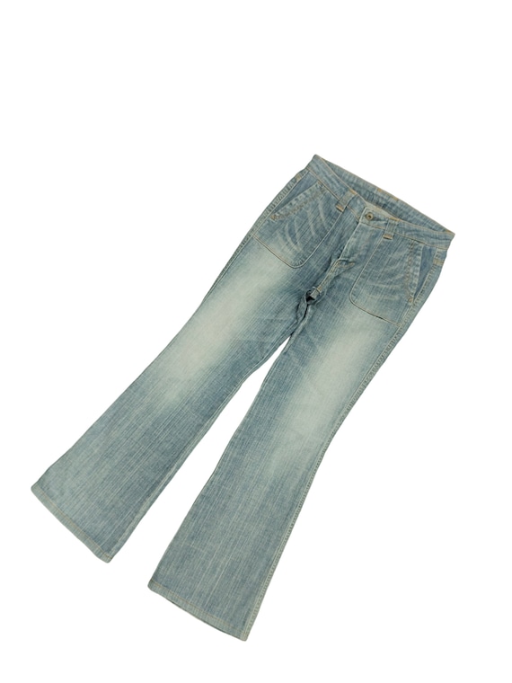 Buy W28x29 Flare Jeans Et Boite Distress Faded Boot Cut Y2k Buy W28x29 Flare Jeans Et Boite Distress Faded Boot Cut Y2k