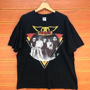 Vintage AEROSMITH Band T-Shirt / American rock band / Size XL
