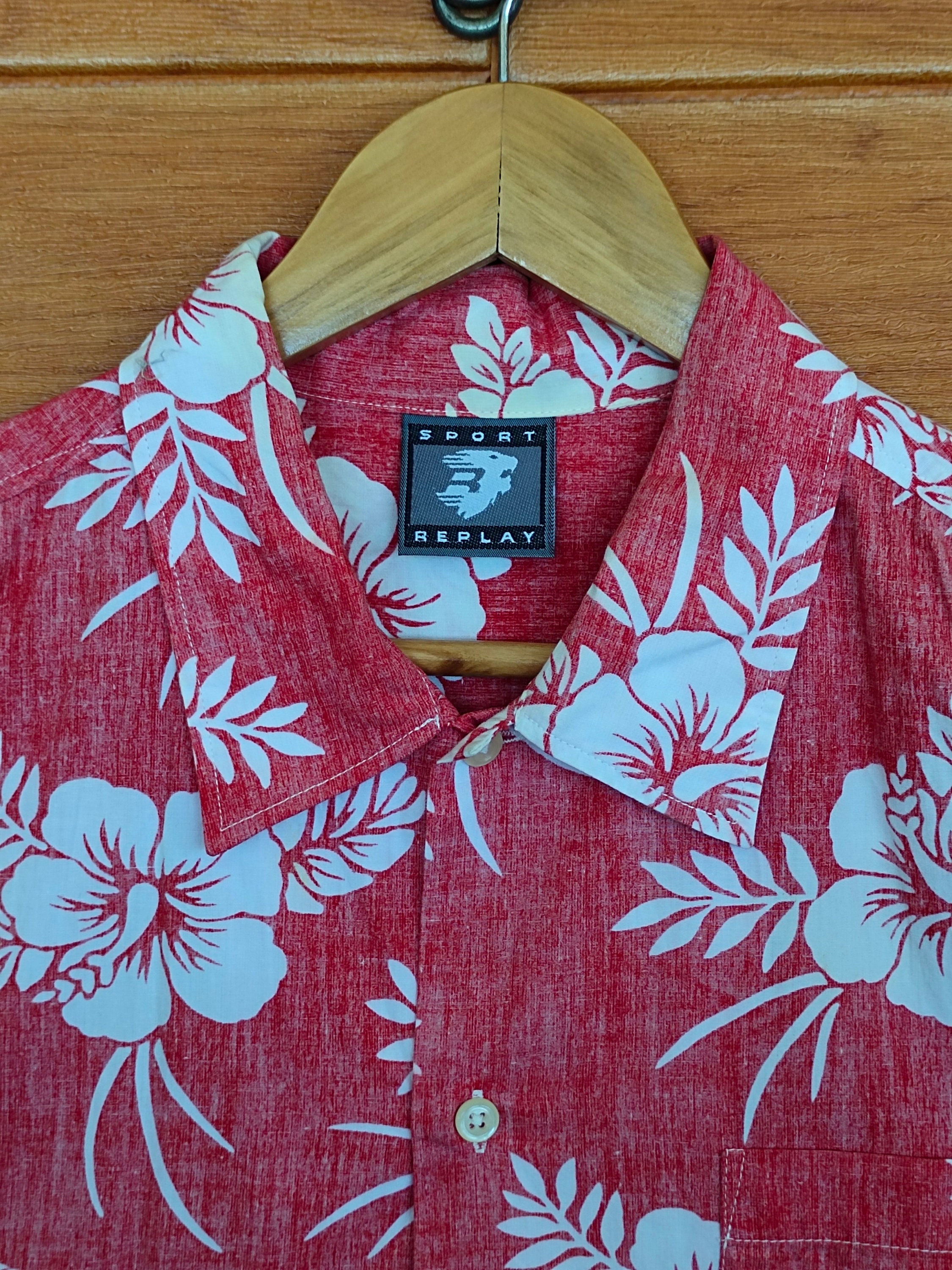 【REPLAY】★Replay Hawaiian Shirt★ REPLAY Vintage 80s Hawaiian Style Excellent Rare Men's Short