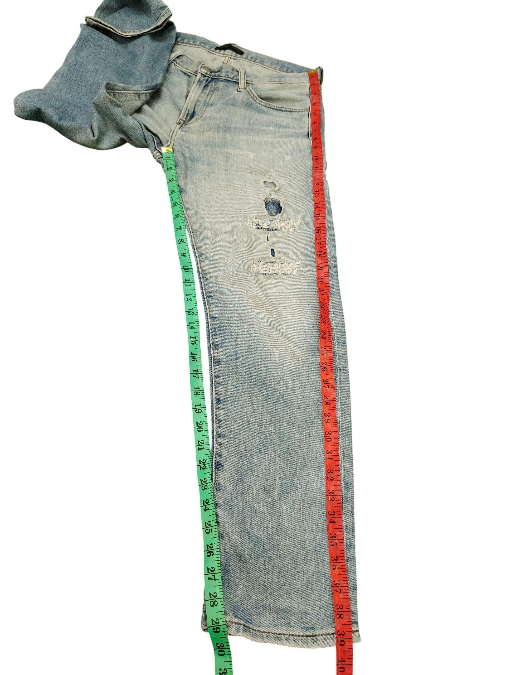 Vintage Y2K Uniqlo Faded Denim Jeans, Distressed, Waist 32 - Etsy